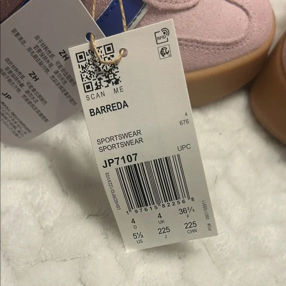 Adidas Women Barreda Shoes Lucid Blue and Gum Pink - Picture 5 of 6